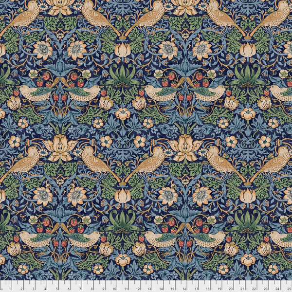 The Original Morris & Co : Strawberry Thief in Navy : Free Spirit