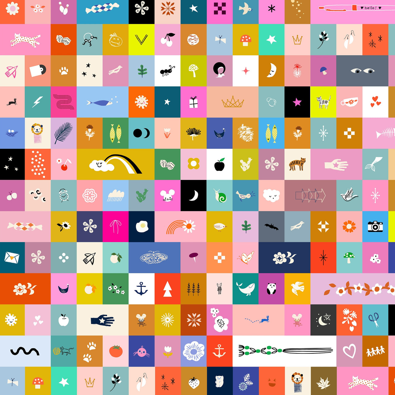 Selvedge Magic : Magic Icons in Multi : Ruby Star Society