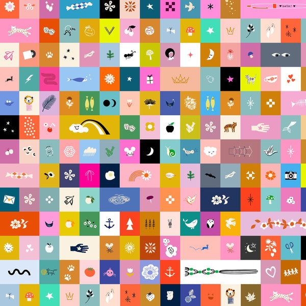 Selvedge Magic : Magic Icons in Multi : Ruby Star Society