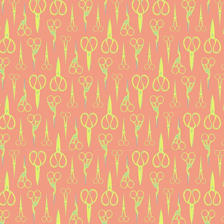 Stitch & Glow by Faye Guanipa : Crane Scissors in Cantaloupe : Dear Stella