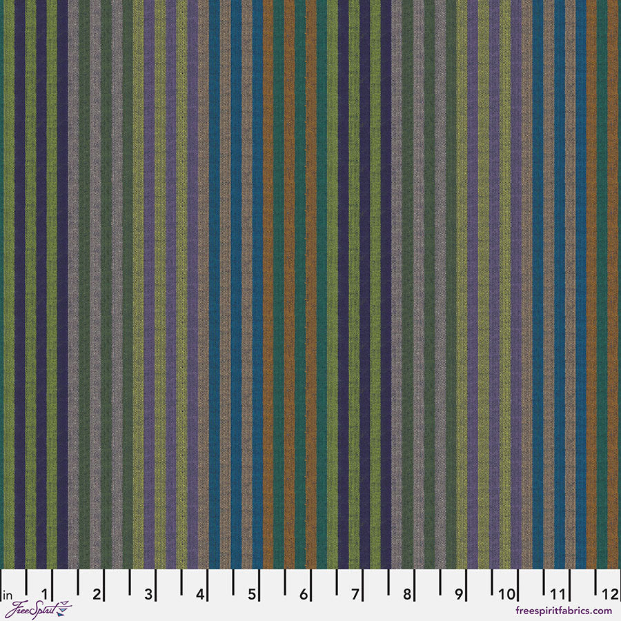 Kaffe Fassett : Caterpillar Stripe in Dark : Free Spirit