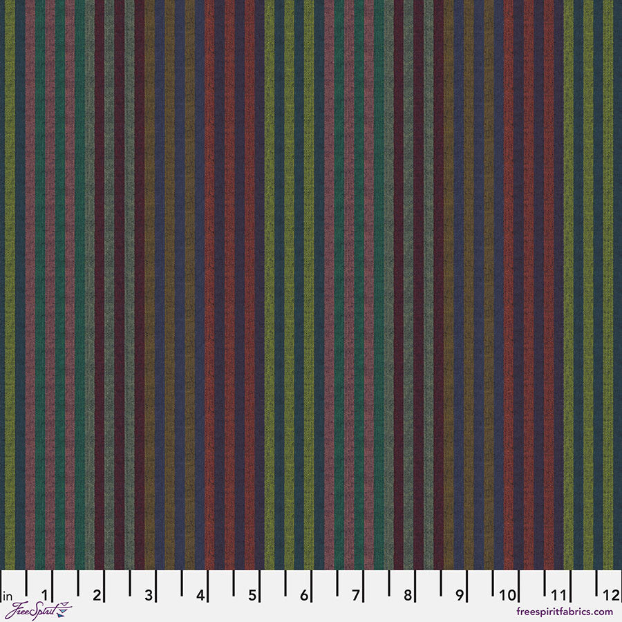 Kaffe Fassett : Caterpillar Stripe in Twilight : Free Spirit