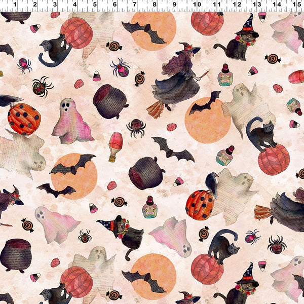 Faboolous by Sue Zipkin : Halloween Toss in Pale Peach : Clothworks
