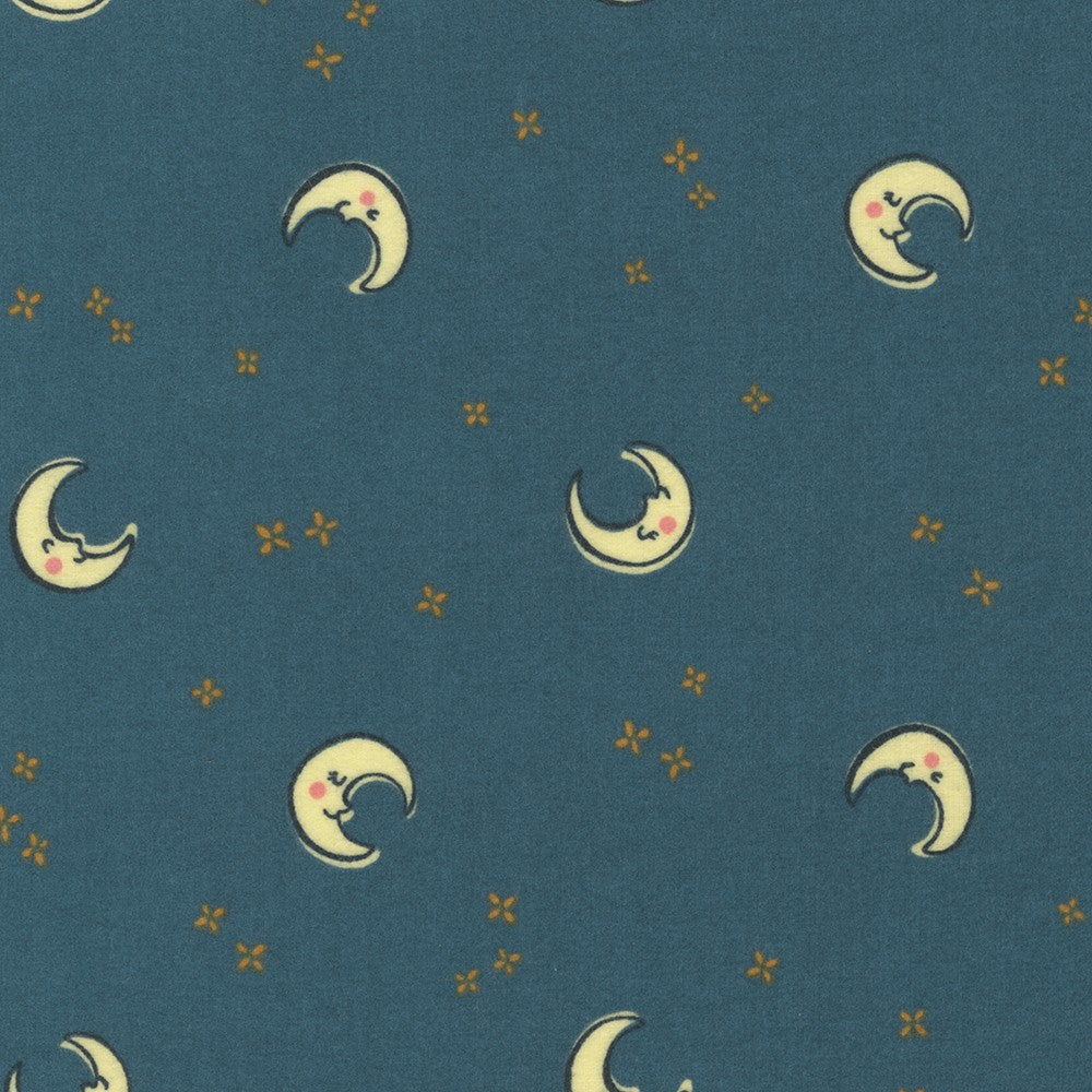 Cozy Cotton Flannel : Over the Moon : srkf-21892-77 : Robert Kaufman