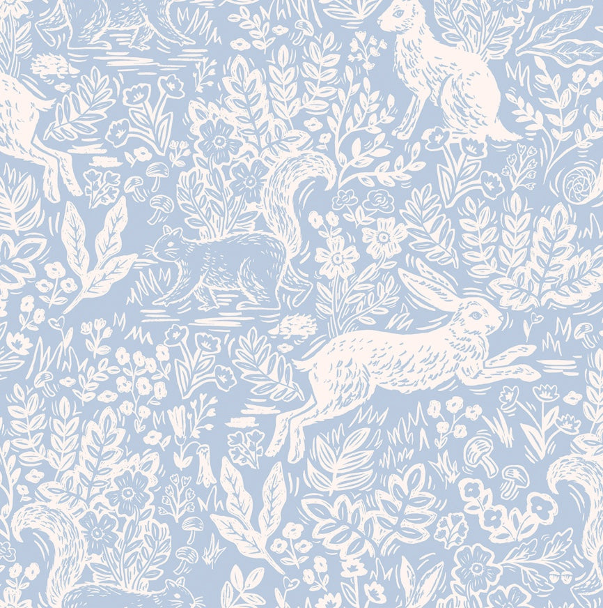 Wildwood by Rifle Paper Co : Fable in Blue : Cotton and Steel