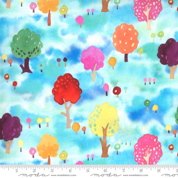 Fanciful Forest by Momo : 33572-14 Turquoise : Moda