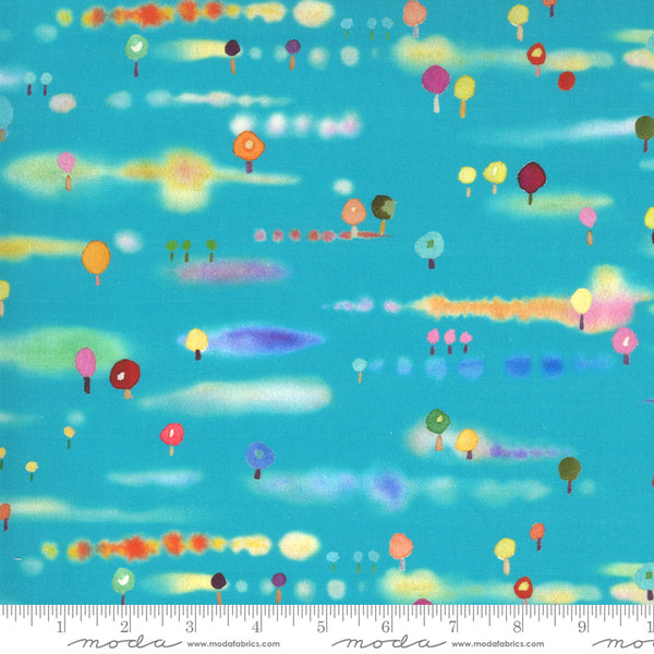 Fanciful Forest by Momo : 33573-12 Turquoise : Moda