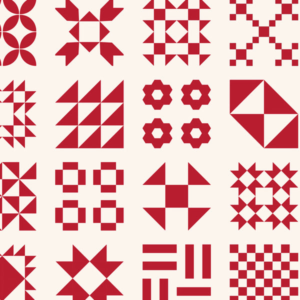 Red Barn Christmas by Sweetwater : 55542-21 Vanilla Red : Moda