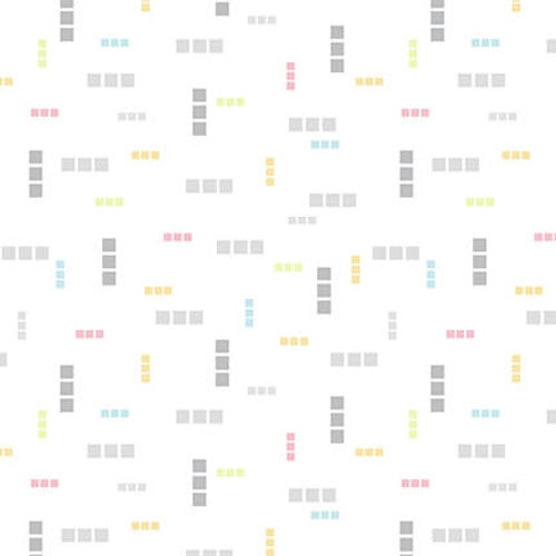 Lower The Volume : Spaced Grid in White : Blank Quilting