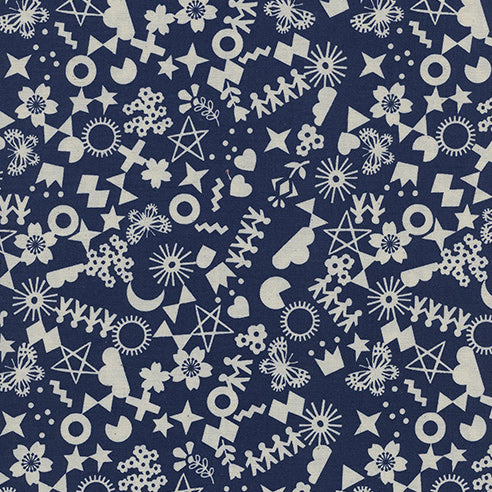 Paper Cuts by Rashida Coleman-Hale : Cut It Out in Navy : Cotton and Steel