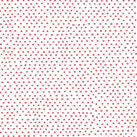 Pixie Dots : Square Dot Blender in White/Red : Quilting Treasures