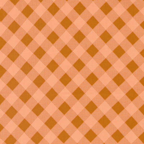 Meander by Aneela Hoey : Picnic Check in Peach : Moda