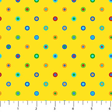 Fun & Games by Deborah Edwards : 25069-52 Yellow Multi : Northcott
