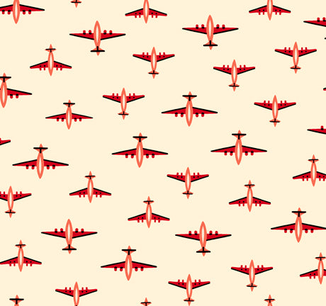 Retro Minis : Planes in Cream : Quilting Treasures