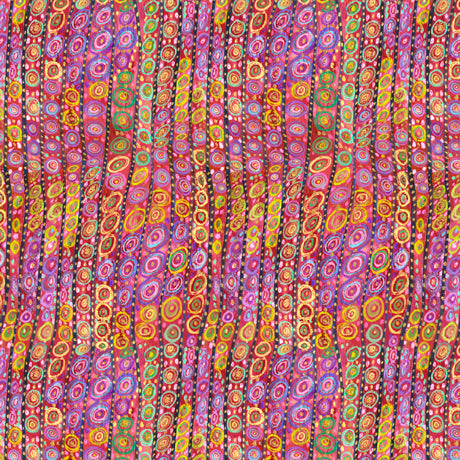 Colorful Chameleons by Nancy Moore : Geo Stripe : QT Fabrics