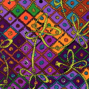 The Bee's Knees by Terrie Mangat : Knot in Grid in Purple : Free Spirit