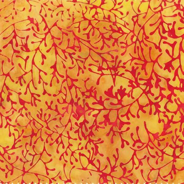 Bijou by Jacqueline de Jonge : Branches in Yellow : Anthology Batiks