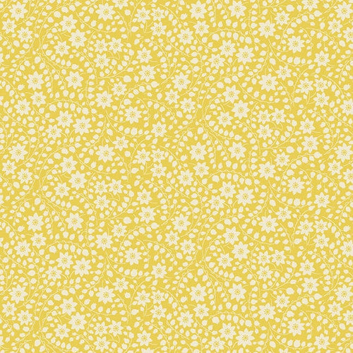 Nana Mae 6 : Monotone Floral in Yellow : Henry Glass