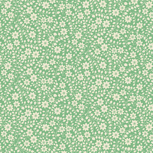 Nana Mae 6 : Monotone Floral in Green : Henry Glass