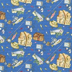 Fisherman's Trail : Y1170-30 in Blue : Clothworks