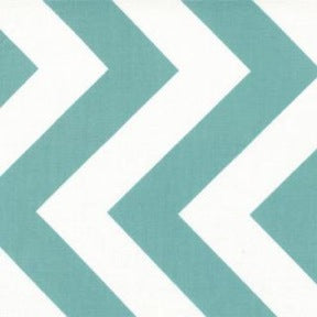 Half Moon Modern : Aqua Chevron : Moda