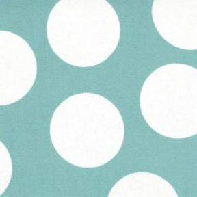 Half Moon Modern : White Polka Dots on Aqua : Moda