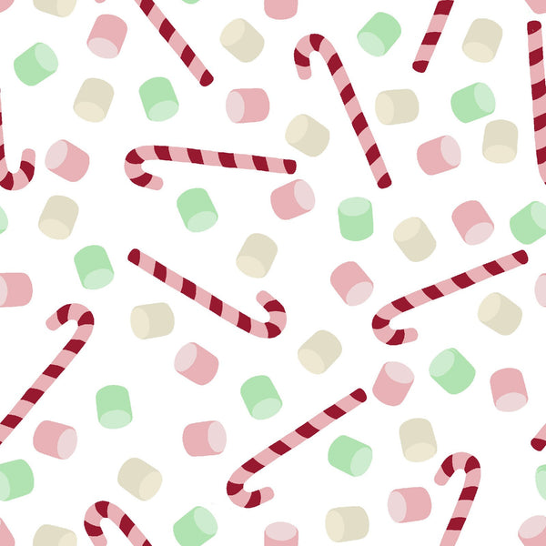 Snow and Hot Cocoa : Candy and Marshmallows in White : 3 Wishes