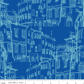 Pepe in Paris : C3791 Blue : Riley Blake