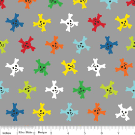 Treasure Map : F3753 Grey : Riley Blake : Flannel