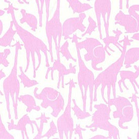 Baby! by Cynthia Rowley : Animal Silhouette in Pink : Michael Miller