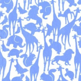 Baby! by Cynthia Rowley : Animal Silhouette in Blue : Michael Miller