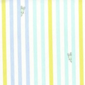 Baby! by Cynthia Rowley : Bunny Stripe in Blue : Michael Miller