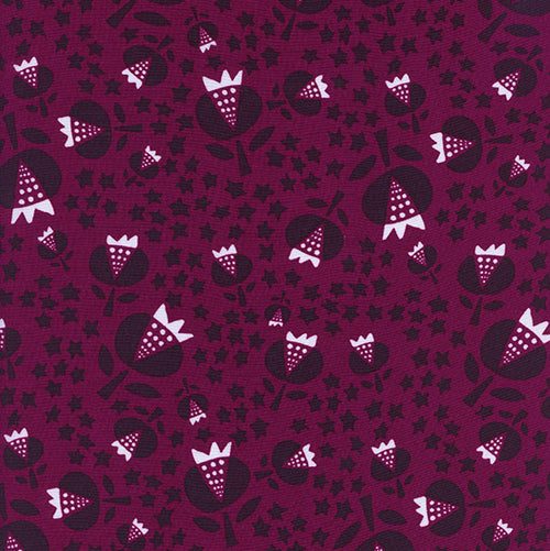 Flower Shop by Alexia Abegg : Thistle in Cerise : Cotton and Steel : Rayon