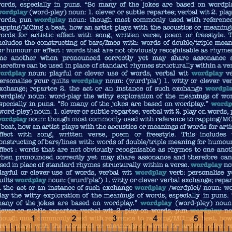 Wordplay by Sarah Fielke : Wordplay in Navy : Windham