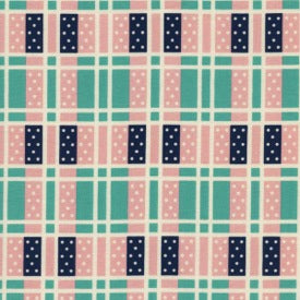 Lucky Strikes by Kim Knight : Domino Plaid in Turquoise : Cotton and Steel
