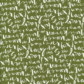 Typography by Jessica Jones : Script in Khaki : Cloud 9 : Organic