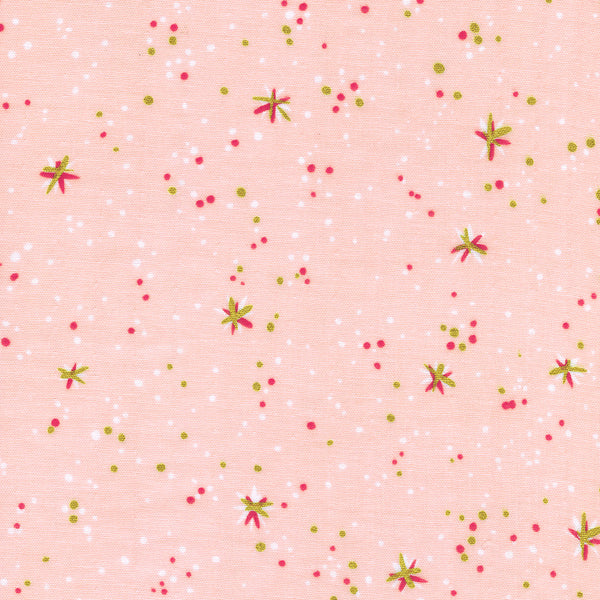 Rotary Club by Kim Kight : Space Thistles in Pink : Cotton & Steel : Double Gauze