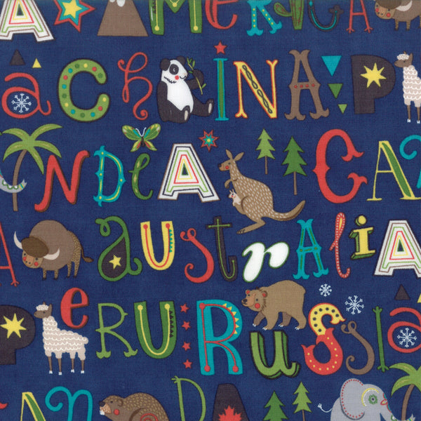 Hello World by Abi Hall : Roam in Navy : Moda