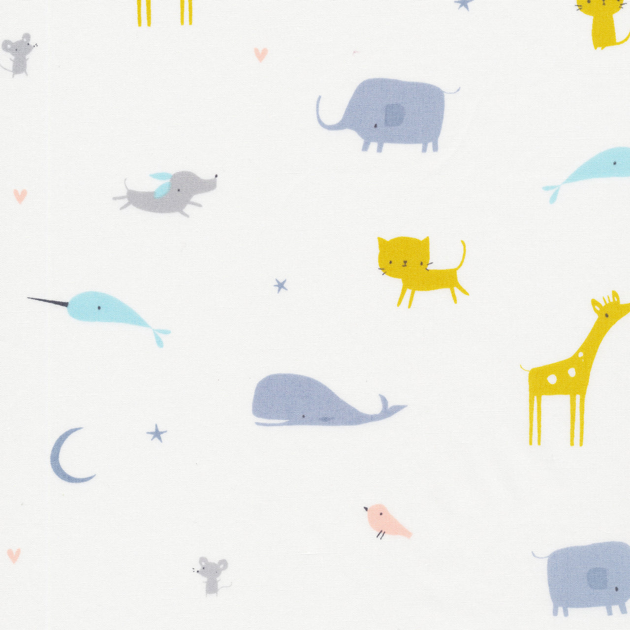 Tout Petit by Little Cube : Animal Parade in White : Cloud 9