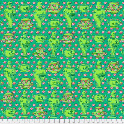 Kaffe Fassett : Delft Pots in Green : Free Spirit