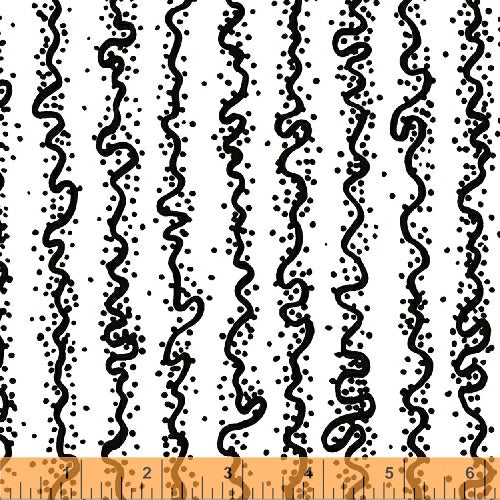 Makers Home by Natalie Barnes : Vertical Squiggle in White : Windham