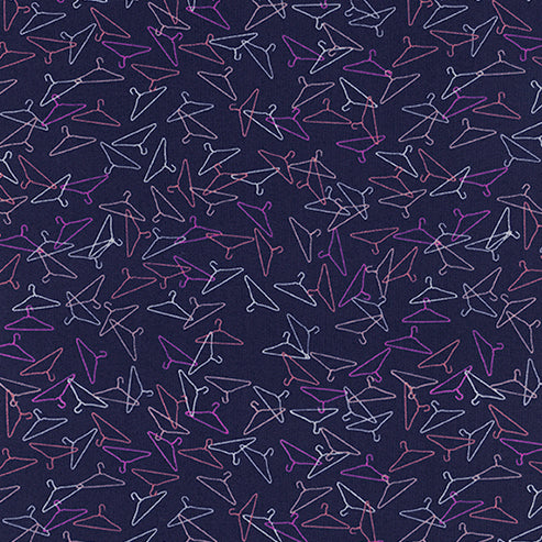 Lawn Quilt by Cotton and Steel : Hangers in Navy : Cotton and Steel