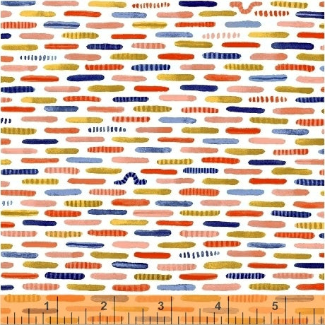 Sweet Oak by Striped Pear Studio : Inchworm in White : Windham