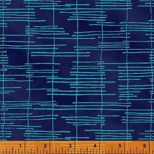 Norma Rose by Natalie Barnes : Trellis in Navy : Windham