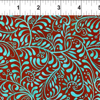 Hey Diddle Diddle by Julie Paschkis : Vines in Red/Turquoise : In the Beginning