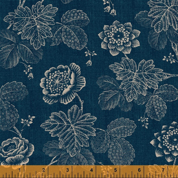 Willow by Whistler Studios : Stippled Floral in Indigo : Windham