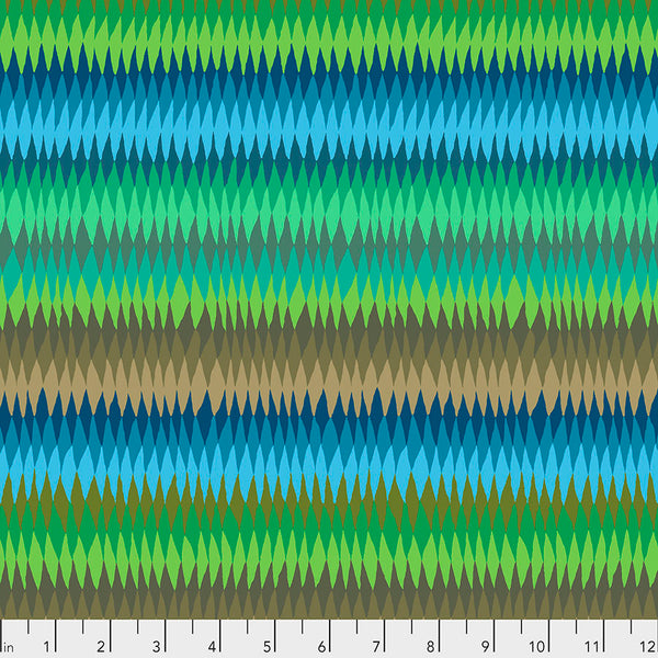 Kaffe Fassett : Diamond Stripe in Green : Free Spirit
