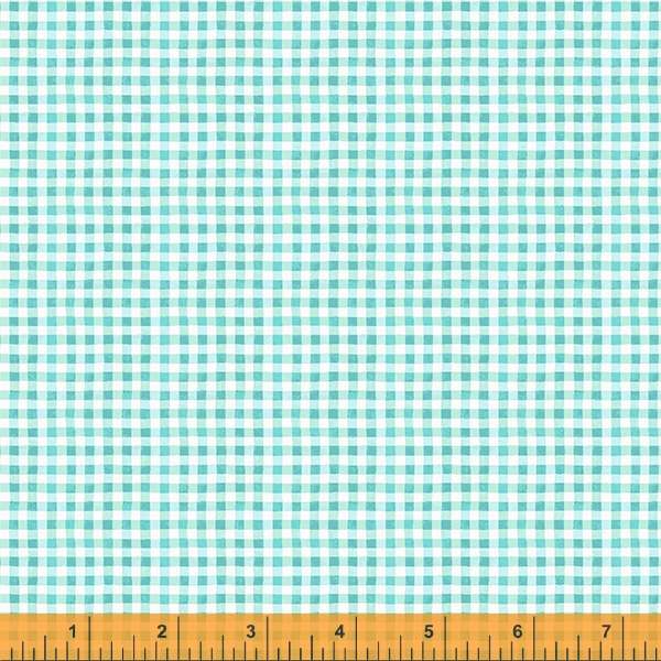 Noel by Clare Therese Gray : Tiny Gingham in Aqua : Windham
