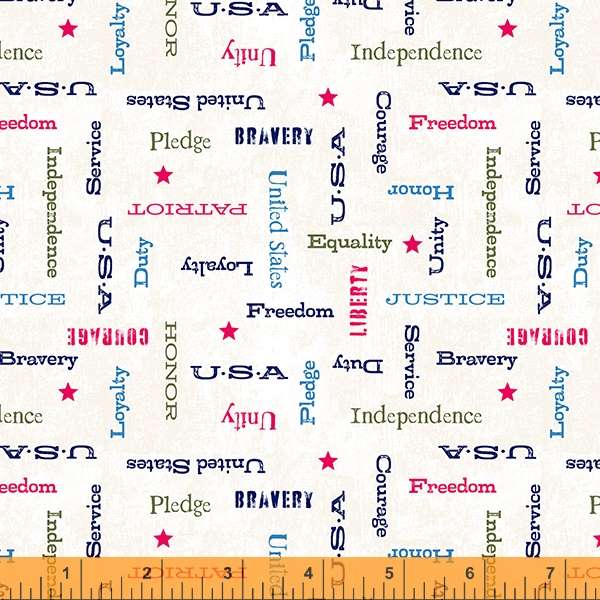 All-American by Whistler Studios : Patriotic Words in Ivory : Windham