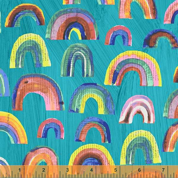 Happy by Carrie Bloomston : Paper Rainbows in Turquoise : Windham